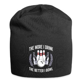 Bowler The more i Drink the better I Bowl - Jersey Beanie - black - Front