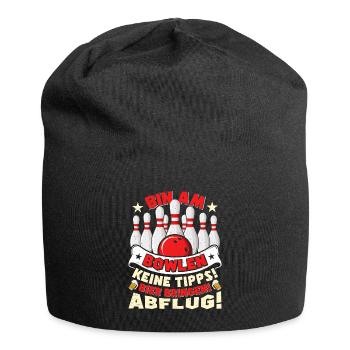 Bowling Je suis bowling Pas de conseils! Apportez de la bière! - Bonnet en jersey - noir - Devant