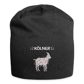 Echter Kölner Köln Colonia Fußballfan Karnevalfan - Jersey-Beanie - Schwarz - Vorne