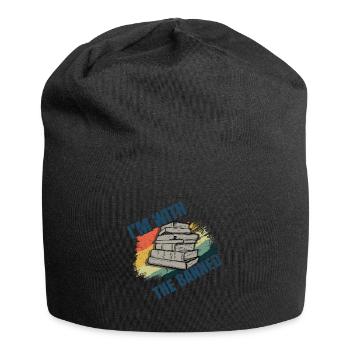 Leser: Ich bin mit dem verbotenen Vintage-Buchliebhaber zusammen - Jersey-Beanie - Schwarz - Vorne
