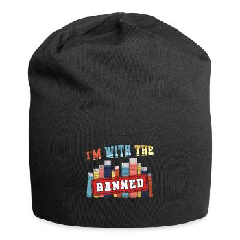 Mit dem verbotenen Buchliebhaber Leseverbot - Jersey-Beanie - Schwarz - Vorne