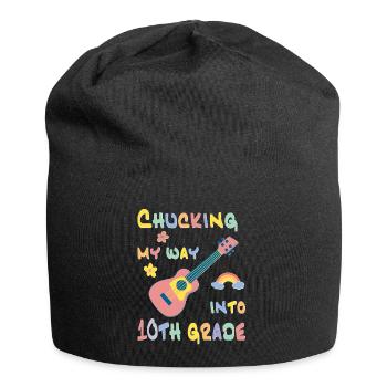 Chucking my way into 10th grade - Jersey Beanie - black - Front