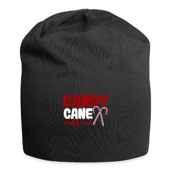 Zuckerstangensüchtiger Lustiger Weihnachtsliebe - Jersey-Beanie - Schwarz - Vorne