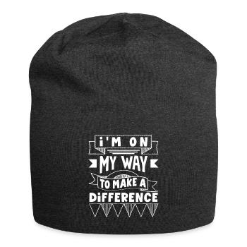 I'm on my way to make a difference - Jersey-Beanie - Anthrazit - Vorne