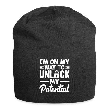 I'm on my way to unlock my potential - Jersey-Beanie - Anthrazit - Vorne