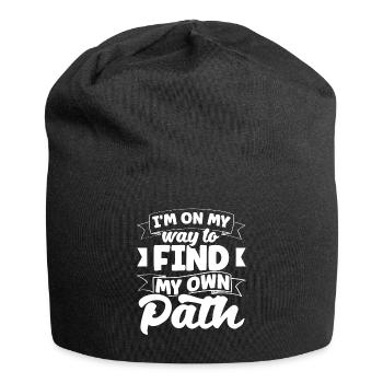 I'm on my way to find my own path - Jersey-Beanie - Schwarz - Vorne