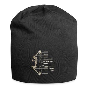 Outdoor Hunting Arch Anatomy Bow Definition Arrow - Jersey Beanie - black - Front