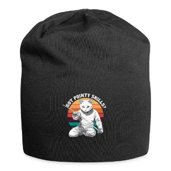 Katzen Fechter gamer lustiges Fechten Sport Katzen - Jersey-Beanie - Schwarz - Vorne