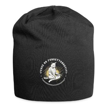 Katzen Fechter gamer lustiges Fechten Sport Katzen - Jersey-Beanie - Schwarz - Vorne