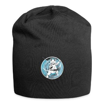Katzen Fechter gamer Vintage Fechten Sport Katzen - Jersey-Beanie - Schwarz - Vorne