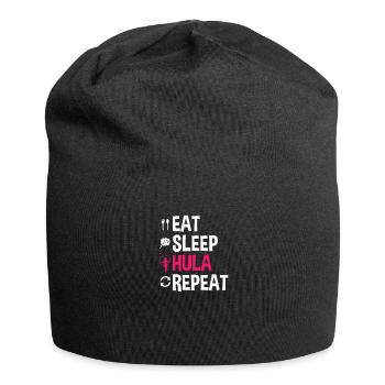 Hula Hoops Eat Sleep Hula Repeat Hoops - Jersey Beanie - black - Front