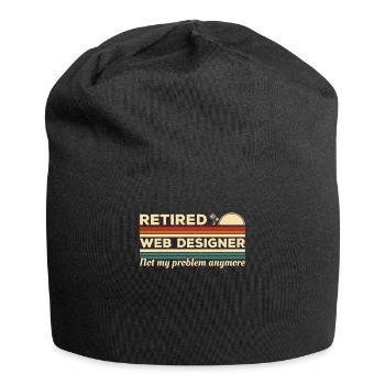 Pensionierter Webdesigner ist nicht mehr mein Problem - Jersey-Beanie - Schwarz - Vorne