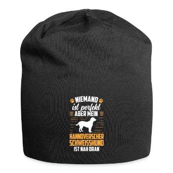 Hannoverscher Schweißhund ist nicht perfekt - Jersey-Beanie - Schwarz - Vorne