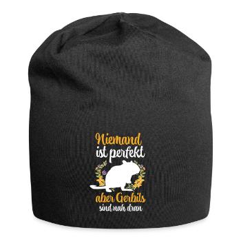 Rennmaus ist nicht perfekt Rennratte Gerbil - Jersey-Beanie - Schwarz - Vorne