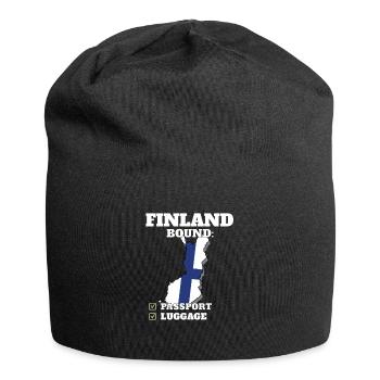 Finland Bound Country Travel Finnish Flag - Jersey Beanie - black - Front