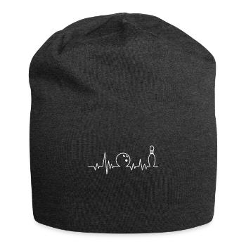 Bowling Herzklopfen Bowlingbahn Bowlingkurgel - Jersey-Beanie - Anthrazit - Vorne