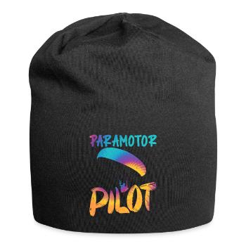 Paramotor Pilot Paraglider Shirt - Jersey Beanie - black - Front