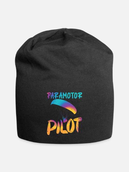 Paramotor Pilot Gleitschirmflieger Shirt - Jersey-Beanie - Schwarz