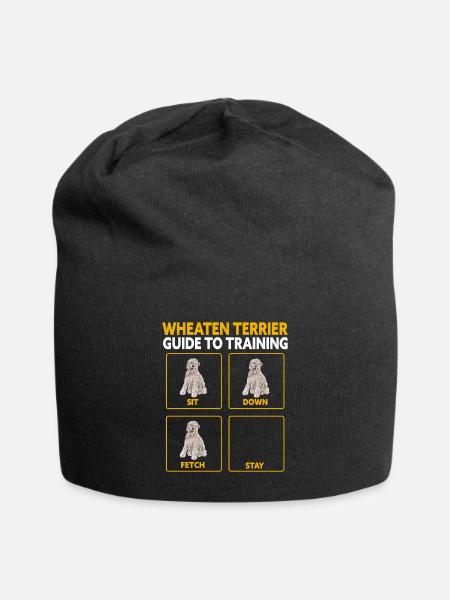 Irish Soft Coated Wheaten Terrier - Jersey-Beanie - Schwarz