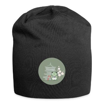 Tadpole Tree Frog Toad Frog Breeder Frog - Jersey Beanie - black - Front