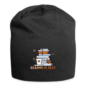 Lesen Ist Sexy Buchliebhaber Introvertierter - Jersey-Beanie - Schwarz - Vorne