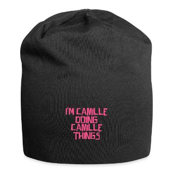 Je suis Camille en train de faire des choses Camille - Bonnet en jersey - noir - Devant