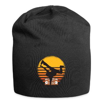 Vintage-Breakdance-Pose-Breakdance-Kunst - Jersey-Beanie - Schwarz - Vorne