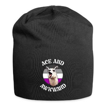 Ass und unbeholfen lustig asexuell Pride Month Niedlich - Jersey-Beanie - Schwarz - Vorne