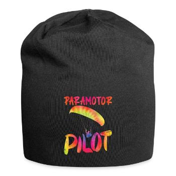 Paramotor Pilot Paraglider Shirt - Jersey Beanie - black - Front