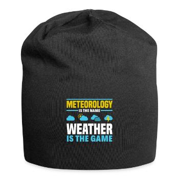 Meteorologe Meteorologie Sturmjäger Geschenk - Jersey-Beanie - Schwarz - Vorne
