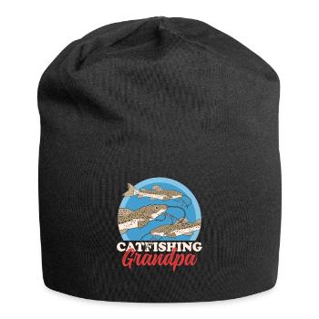 Grand-père pêcheur | Pêche au poisson-chat Pêche Poisson Cadeau - Bonnet en jersey - noir - Devant