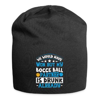 Funny Bocce Game - Jersey Beanie - black - Front