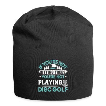 Let me play Discgolf - Jersey Beanie - black - Front