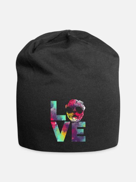 Irish Soft Coated Wheaten Terrier - Jersey-Beanie - Schwarz