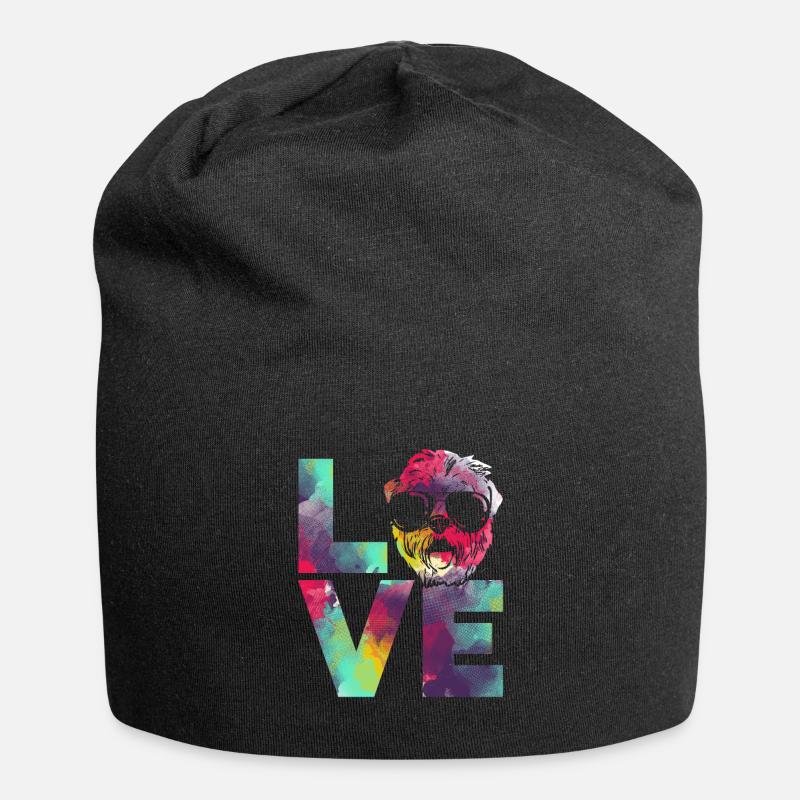 Irish Soft Coated Wheaten Terrier - Jersey-Beanie - Schwarz