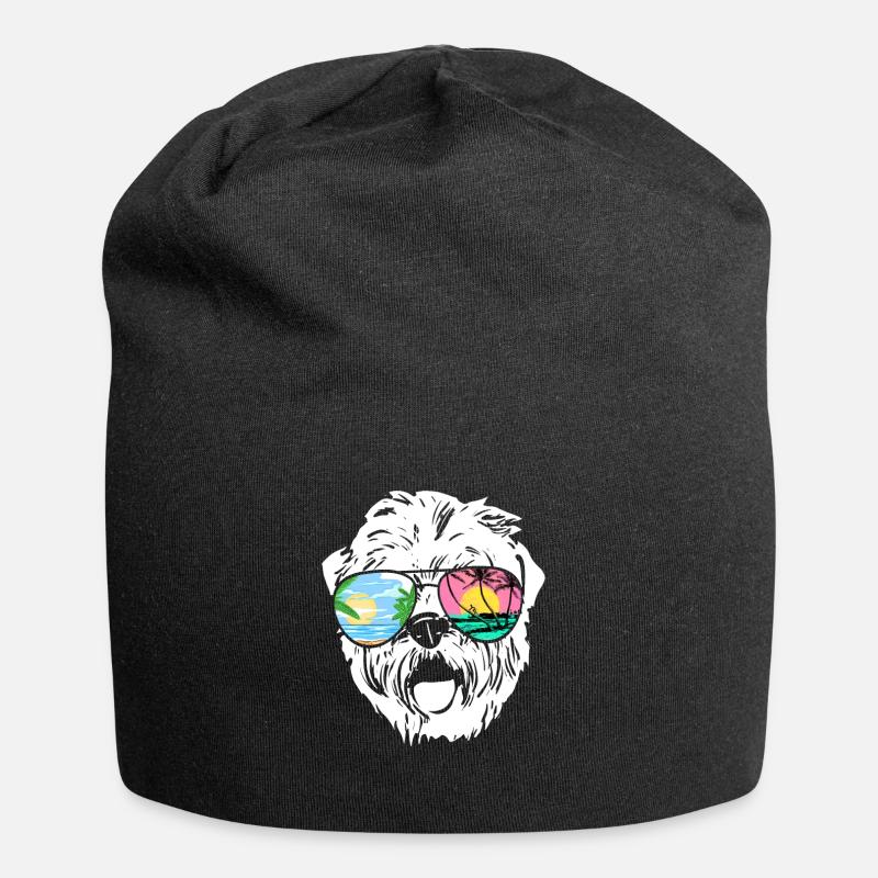 Irish Soft Coated Wheaten Terrier - Jersey-Beanie - Schwarz