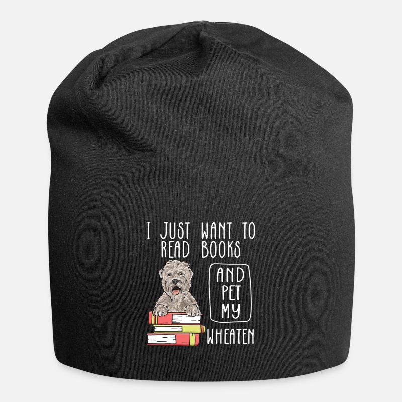 Irish Soft Coated Wheaten Terrier - Jersey-Beanie - Schwarz