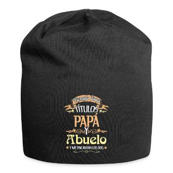 Father's Day Dad Granddad Cool Grandpa - Jersey Beanie - black - Front