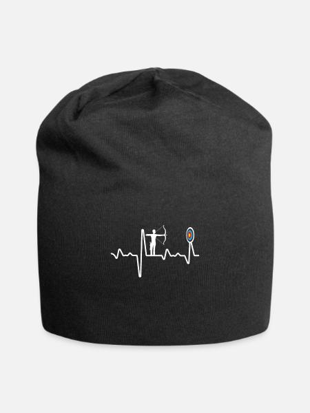 Outdoor-Jagd Bogenschütze Bogenschießen Herzschlag Bogenpfeil - Jersey-Beanie - Schwarz