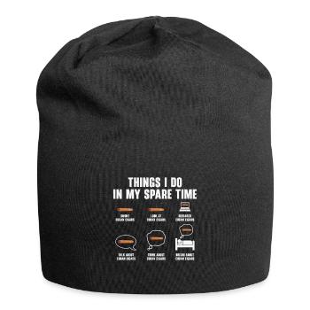 Zigarre Rauchen Zigarren Raucher - Jersey-Beanie - Schwarz - Vorne