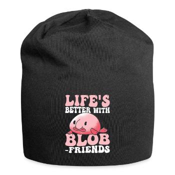 La vie est meilleure avec les propriétaires de Blobfish - Bonnet en jersey - noir - Devant