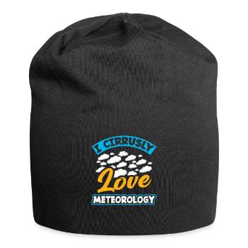 Meteorologe Meteorologie Sturmjäger Geschenk - Jersey-Beanie - Schwarz - Vorne