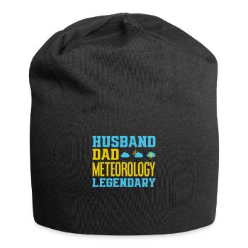 Meteorologe Meteorologie Sturmjäger Geschenk - Jersey-Beanie - Schwarz - Vorne