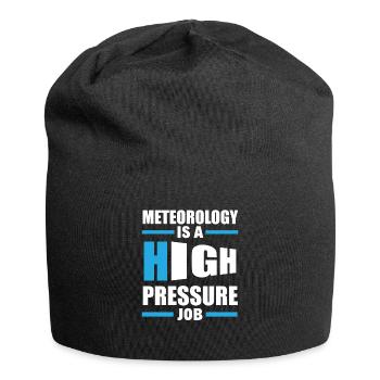Meteorologe Meteorologie Sturmjäger Geschenk - Jersey-Beanie - Schwarz - Vorne