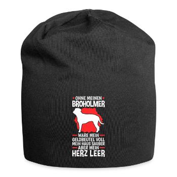 Ohne meinen Broholmer Dänische Dogge - Jersey-Beanie - Schwarz - Vorne