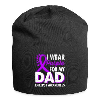 Wear purple for the - Jersey Beanie - black - Front