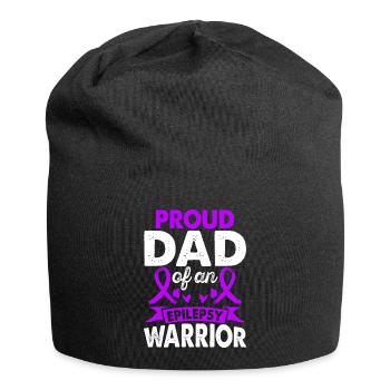 Father of Epilepsy Warrior Month of Consciousness - Jersey Beanie - black - Front