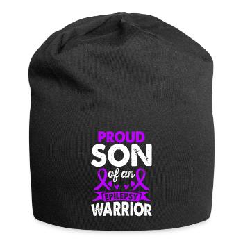Son of Epilepsy Warrior Month of Consciousness - Jersey Beanie - black - Front