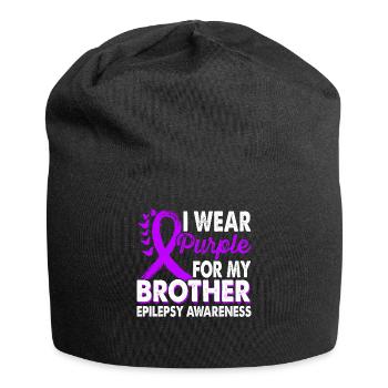 Wear purple for the - Jersey Beanie - black - Front