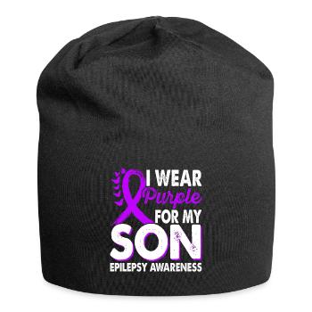 Wear purple for the month of the - Jersey Beanie - black - Front